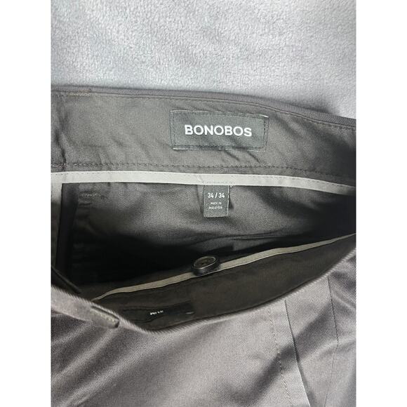 Bonobos Tuesday Chino Pants Men's 34/34 Black Slash Pockets Mid-Rise Classic - Picture 3 of 8